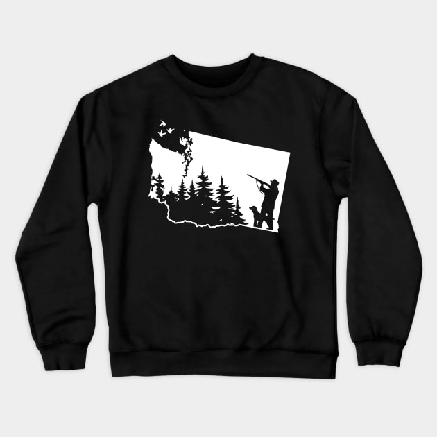 Washington Hunting Duck Crewneck Sweatshirt by Tesszero